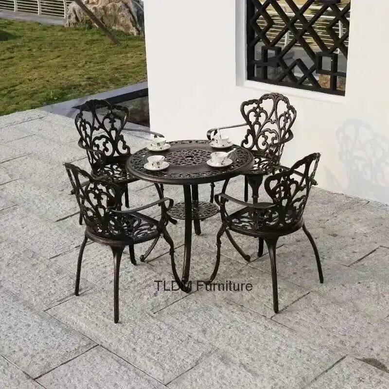 Urniture Set Outdoor Leisure C - Outdoor Furniture Metal Chairs ulasan dan harga