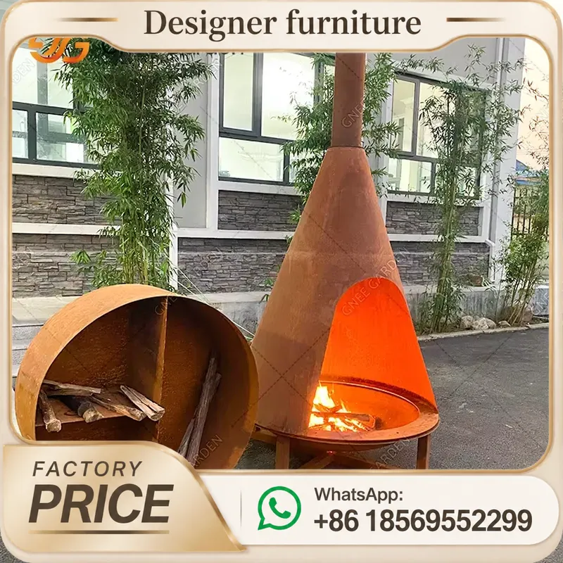 Portable Wood Pellet Stove Wit - Outdoor Furniture Metal ulasan dan harga