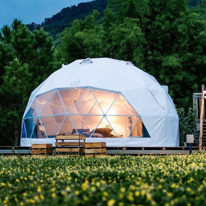 Luxury Glamping Dome Tent  - W - Outdoor Furniture Metal ulasan dan harga
