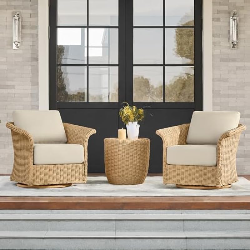 3-Piece Outdoor Bistro Set Fea - Outdoor Furniture Metal Chairs ulasan dan harga