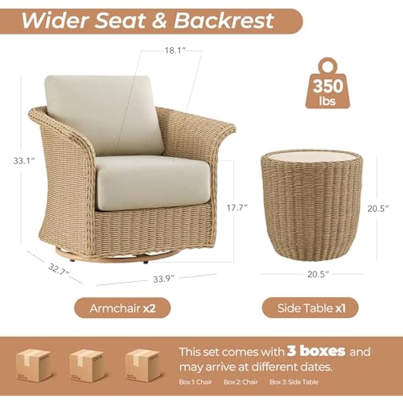 3-Piece Outdoor Bistro Set Fea - Outdoor Furniture Metal Chairs ulasan dan harga