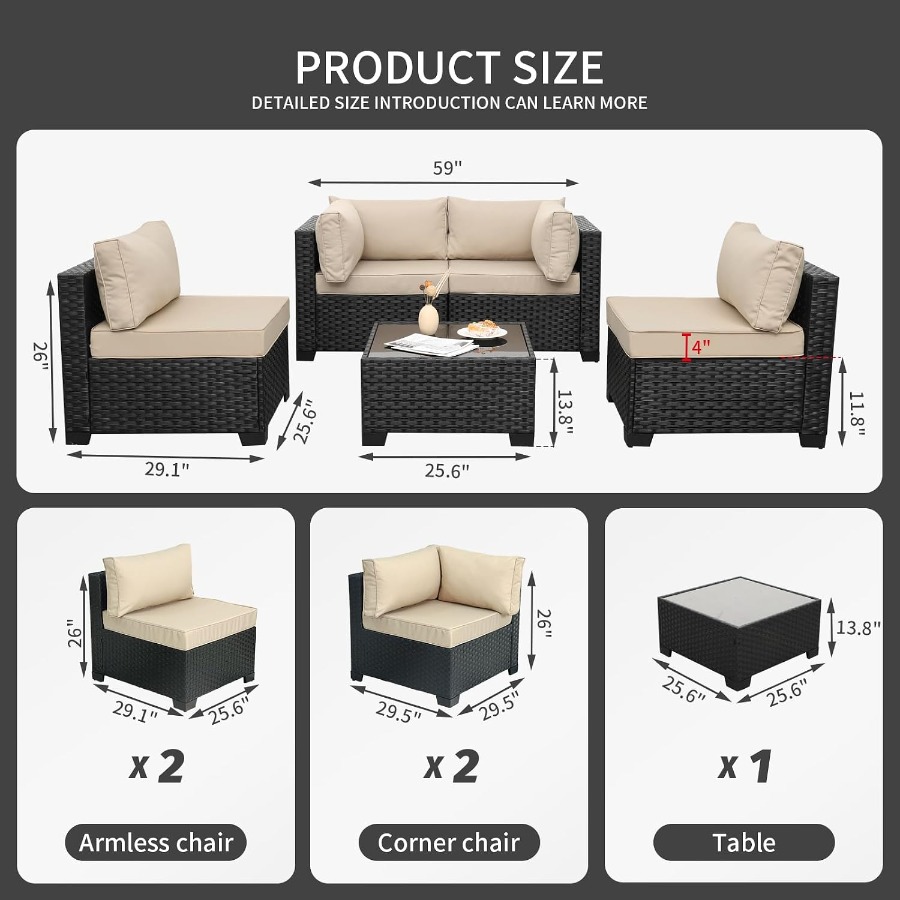Outdoor 5 Pcs Patio Furniture  - Outdoor Furniture Metal Chairs ulasan dan harga