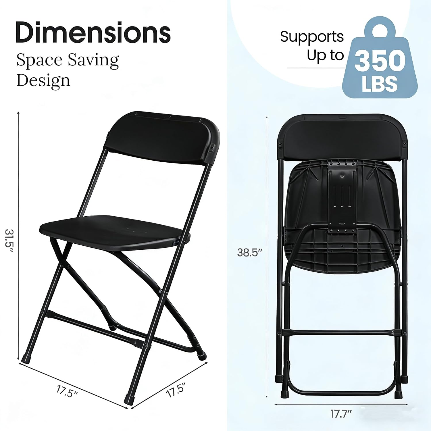 Black Folding Chair Metal Fram - Outdoor Furniture Metal Chairs ulasan dan harga