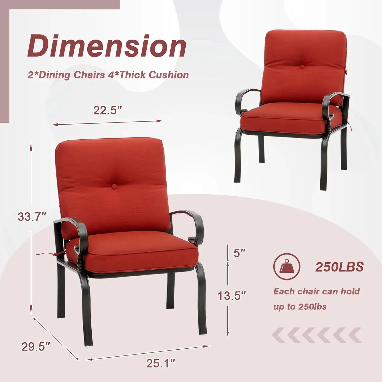 Red Outdoor Metal Bistro Chair - Outdoor Furniture Metal Chairs ulasan dan harga